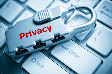 keyboard with a lock that says privacy on it